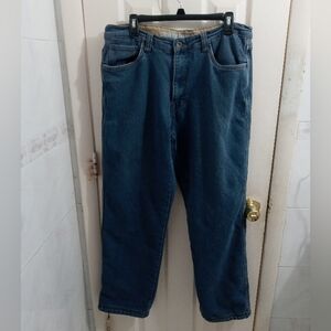 WorkNGear Blue Men Lined Baggy Rugged Durable Workwear Jeans Size 36x34